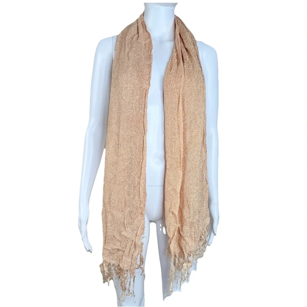 Scarf 100% Silk loosely woven The brand‎ is unknown Peach 69